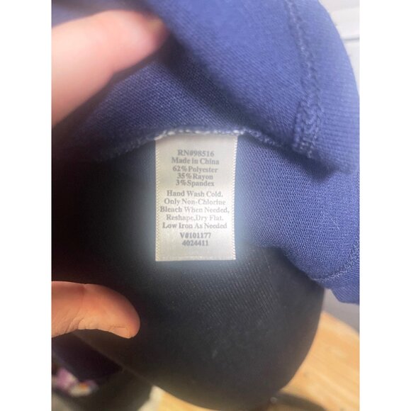 Coldwater Creek Womens XS Cardigan Navy  Lightweight Draped Open Front - Picture 5 of 9